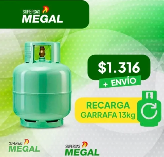 Garrafa 13Kg para estufas hongo