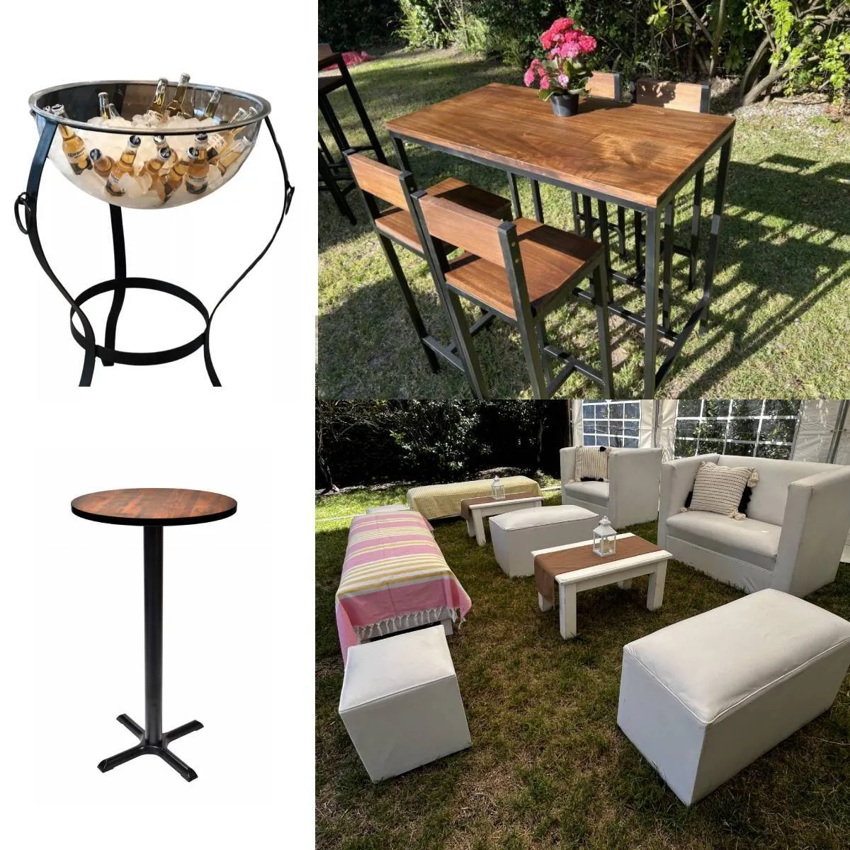 Combo 7 (10% OFF) - Living Premium + Copón + Mesas altas 40 pax 