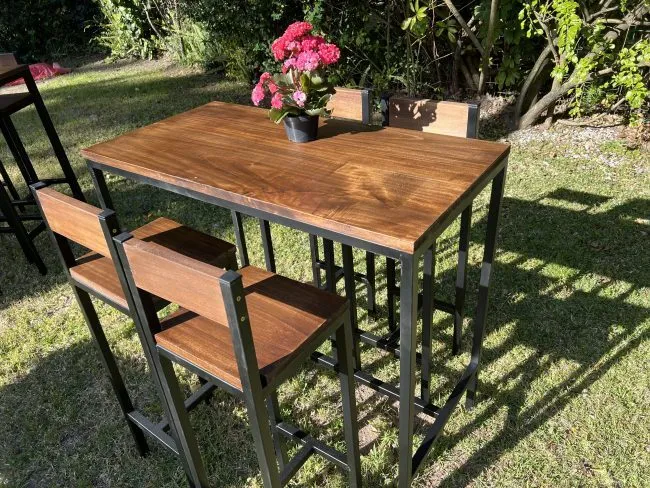 Mesas altas rectangulares 100x50cm