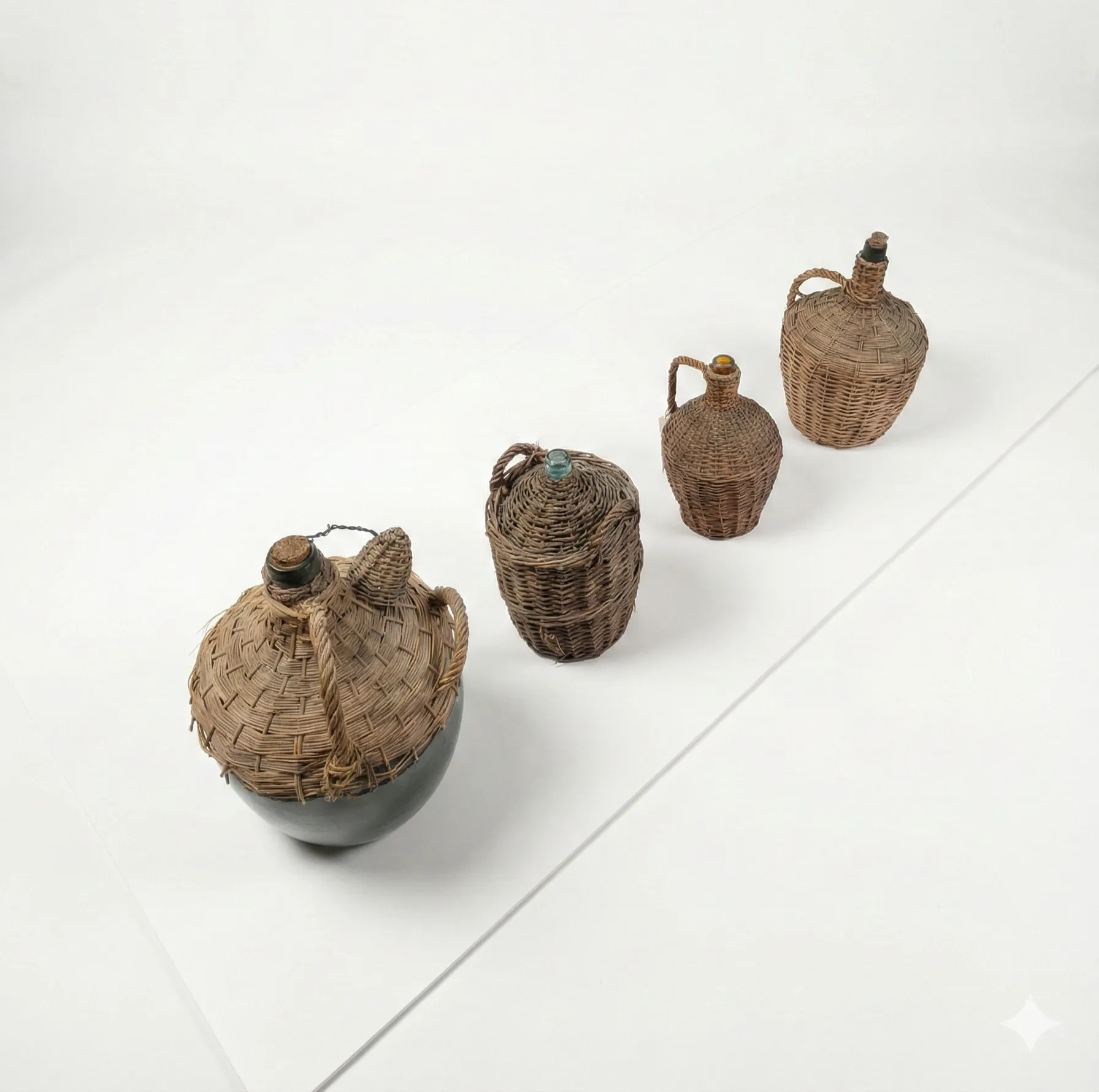 1 Lot de 4 Dame Jeanne