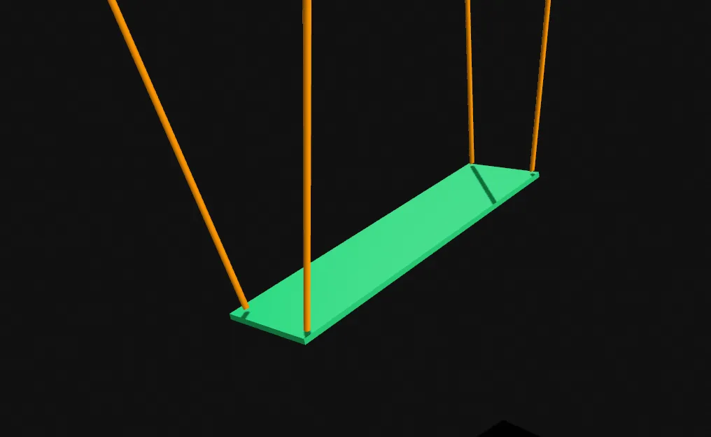 3x Pont d'équilibre vert