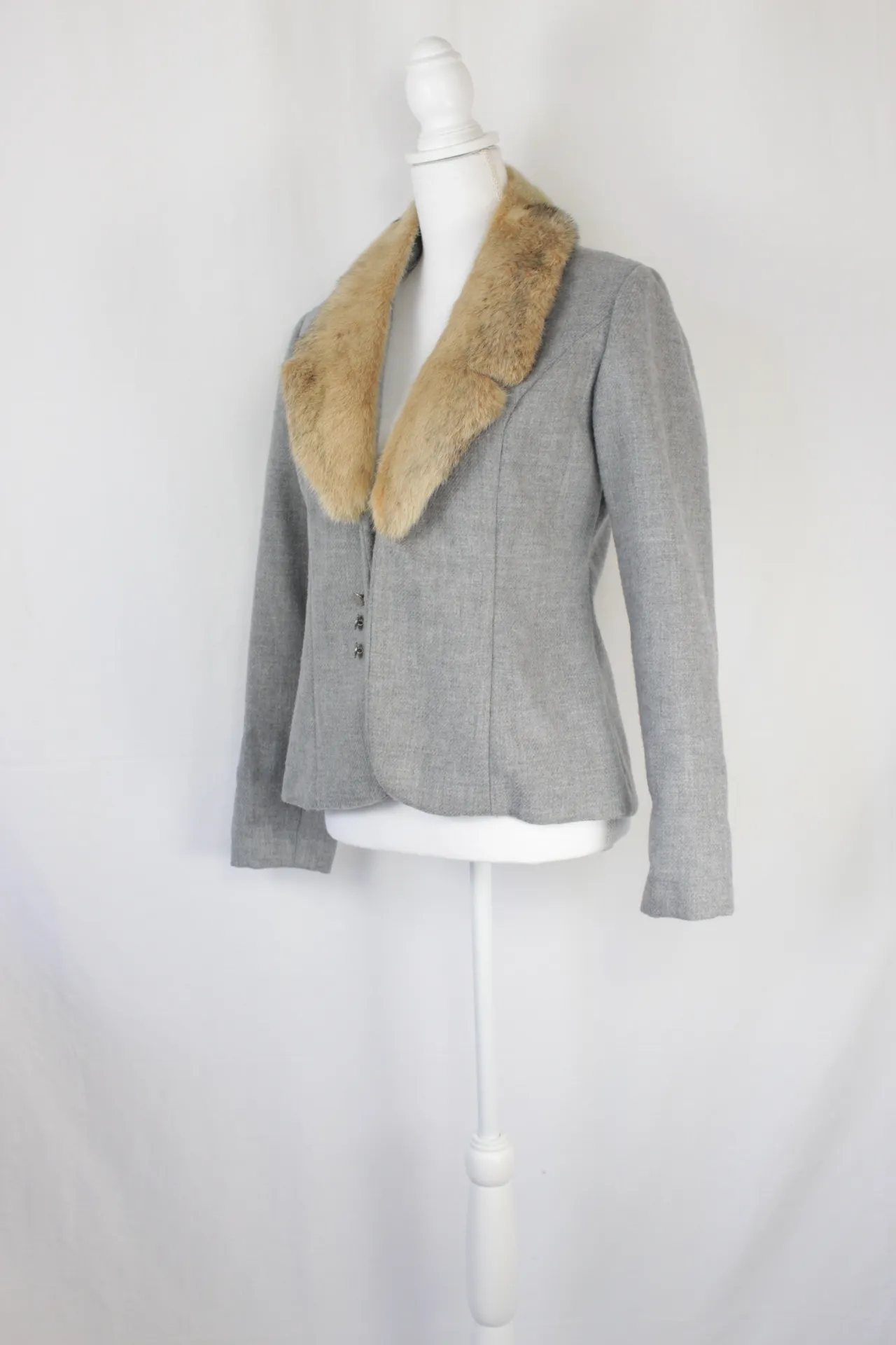 Gray Jacket - Faux Fur Collar ()