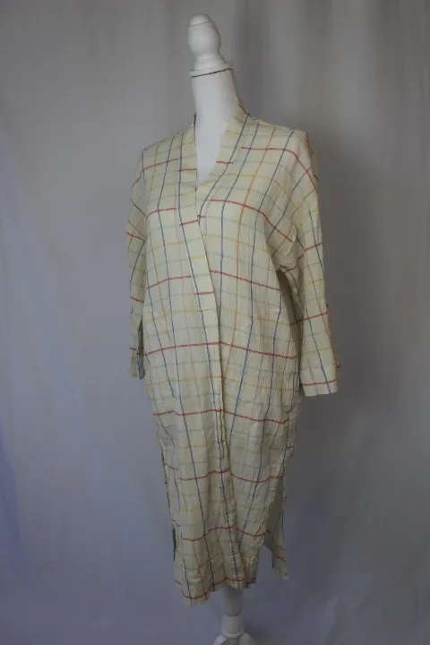 Linen Robe - Madewell plaid (small)