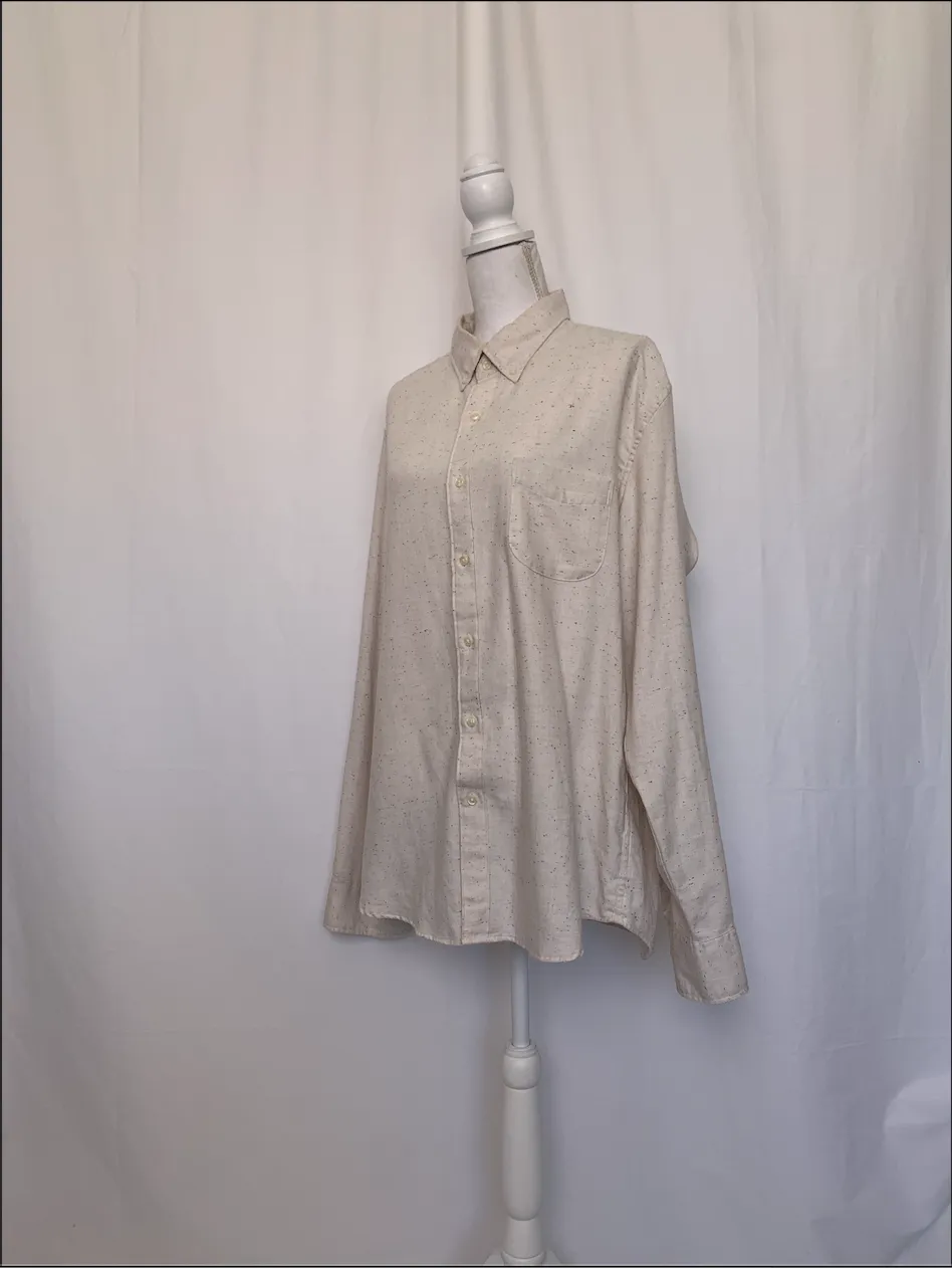 Light Beige Speckled Shirt - J. Crew (Extra Large)
