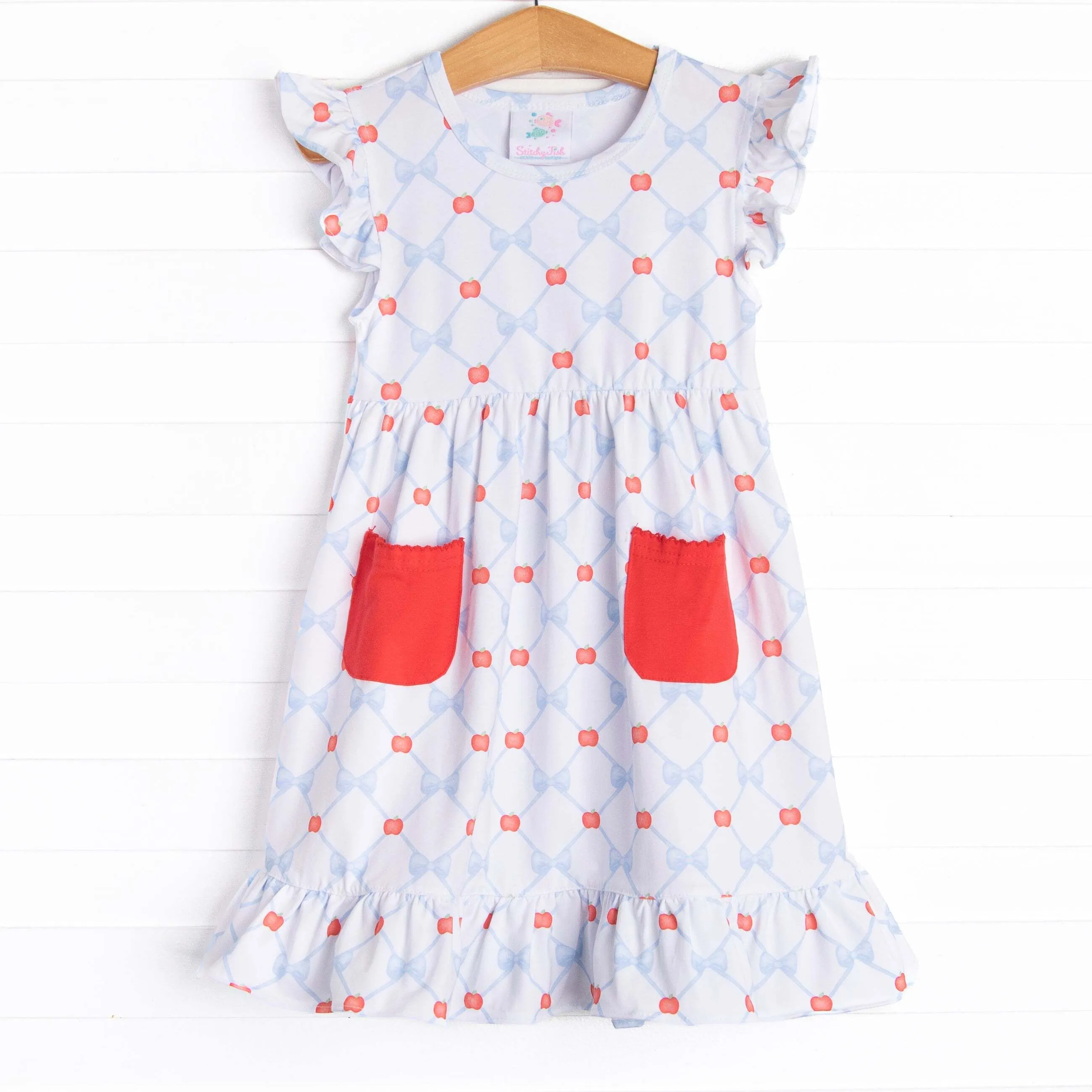 Red Dress - Fish Pattern