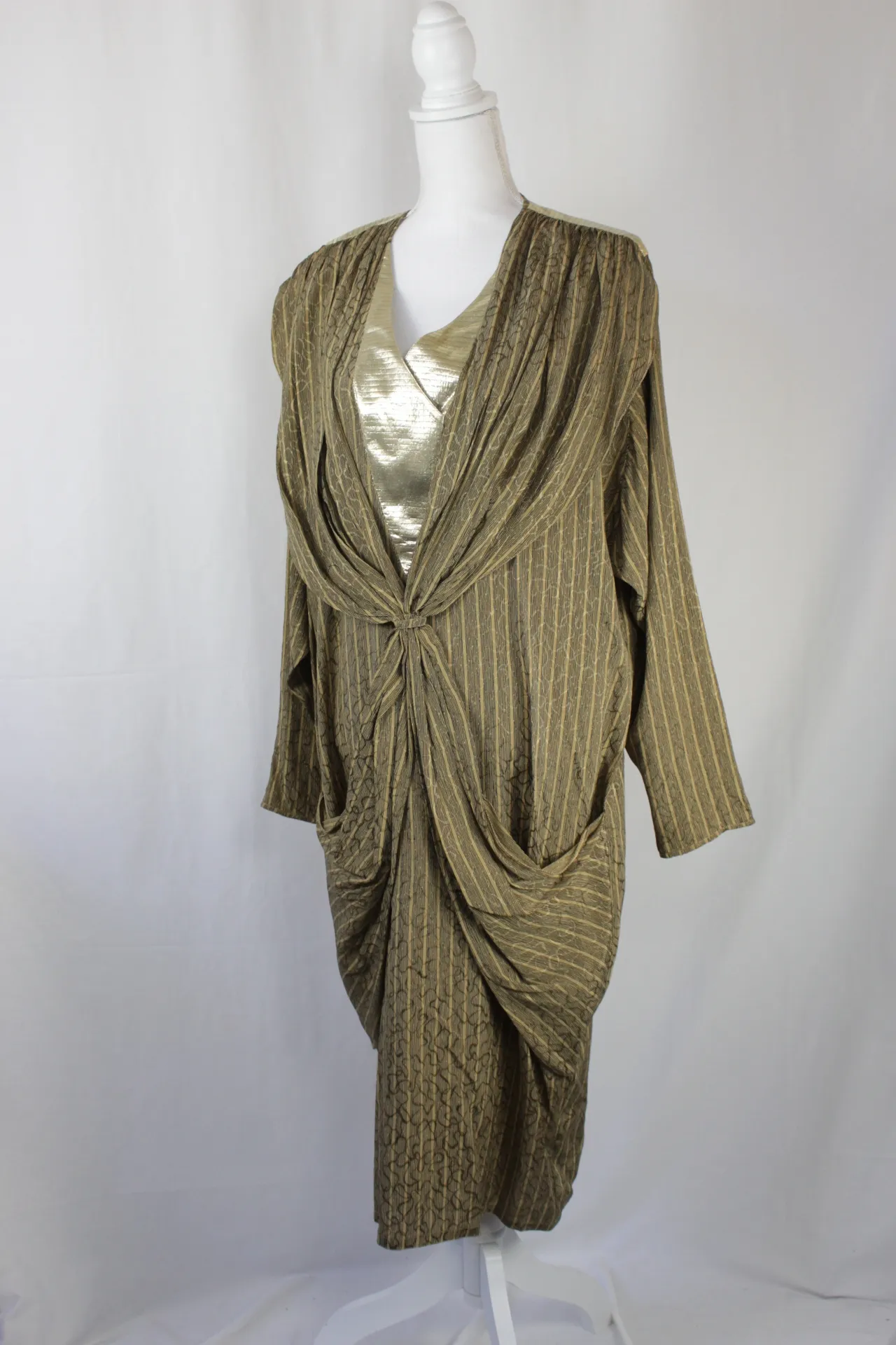 Golden Dress - Silk, Striped ()