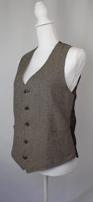 Brown Plaid Vest - ()