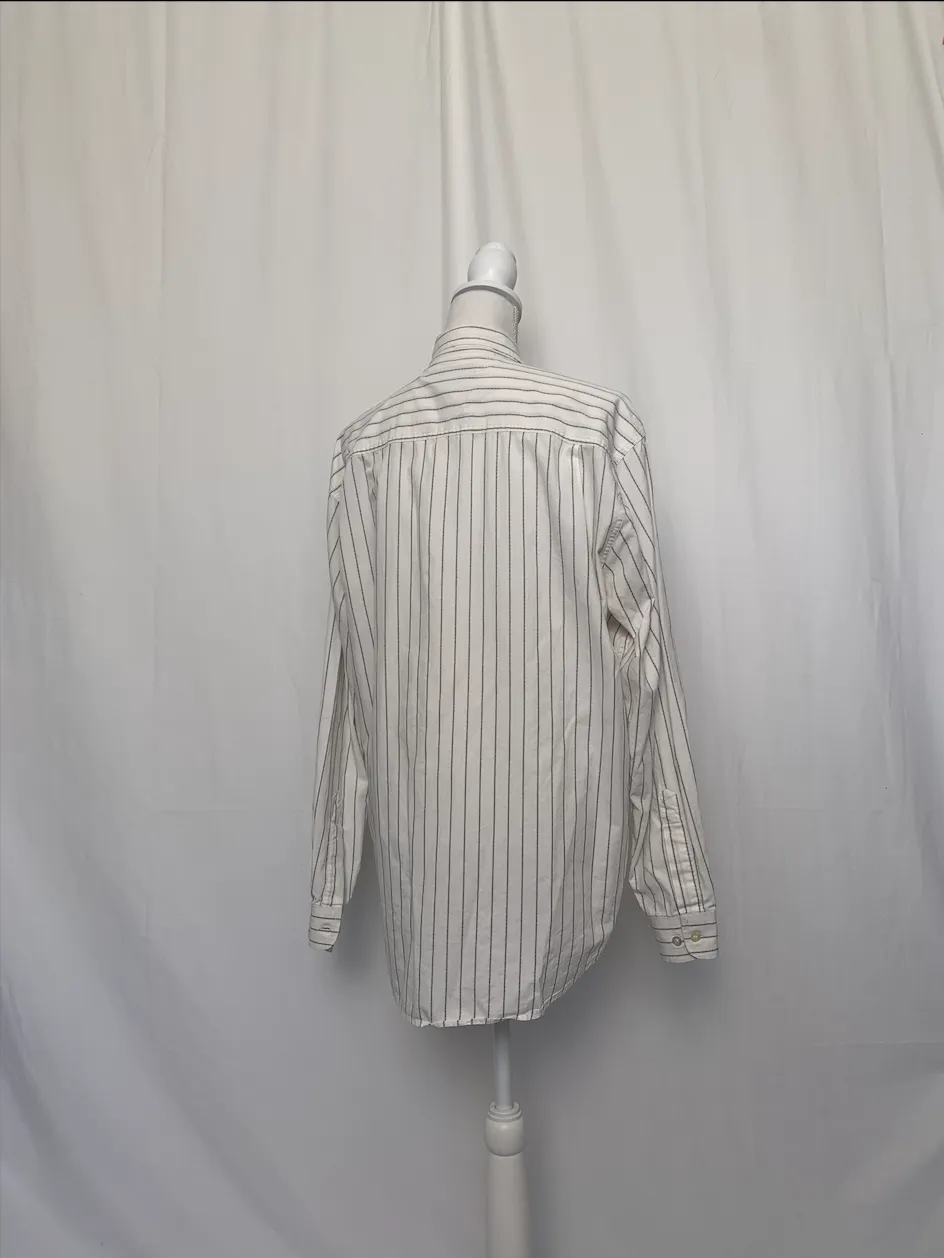 Black and White Striped Shirt - J. Ferrar (Large)