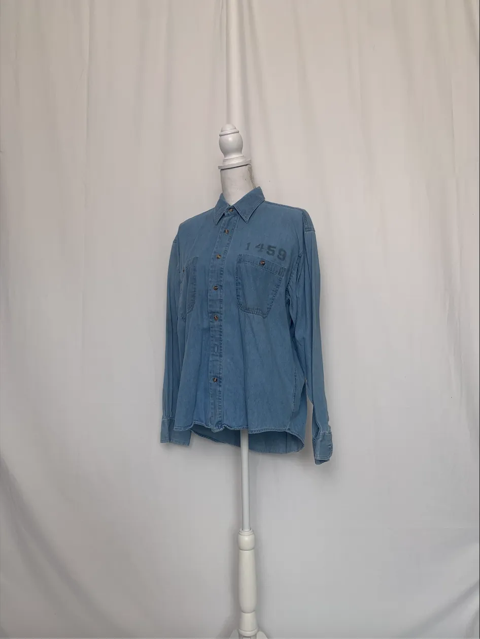 Blue Denim "U.S. Penitentiary Alcatraz" "1459" Shirt - Mareh (Medium)