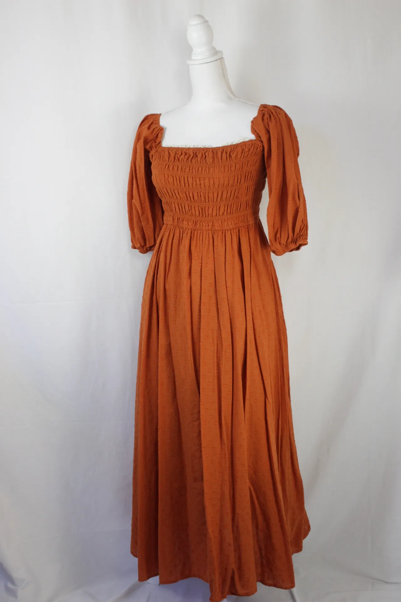 Orange Dress - Peasant (large)