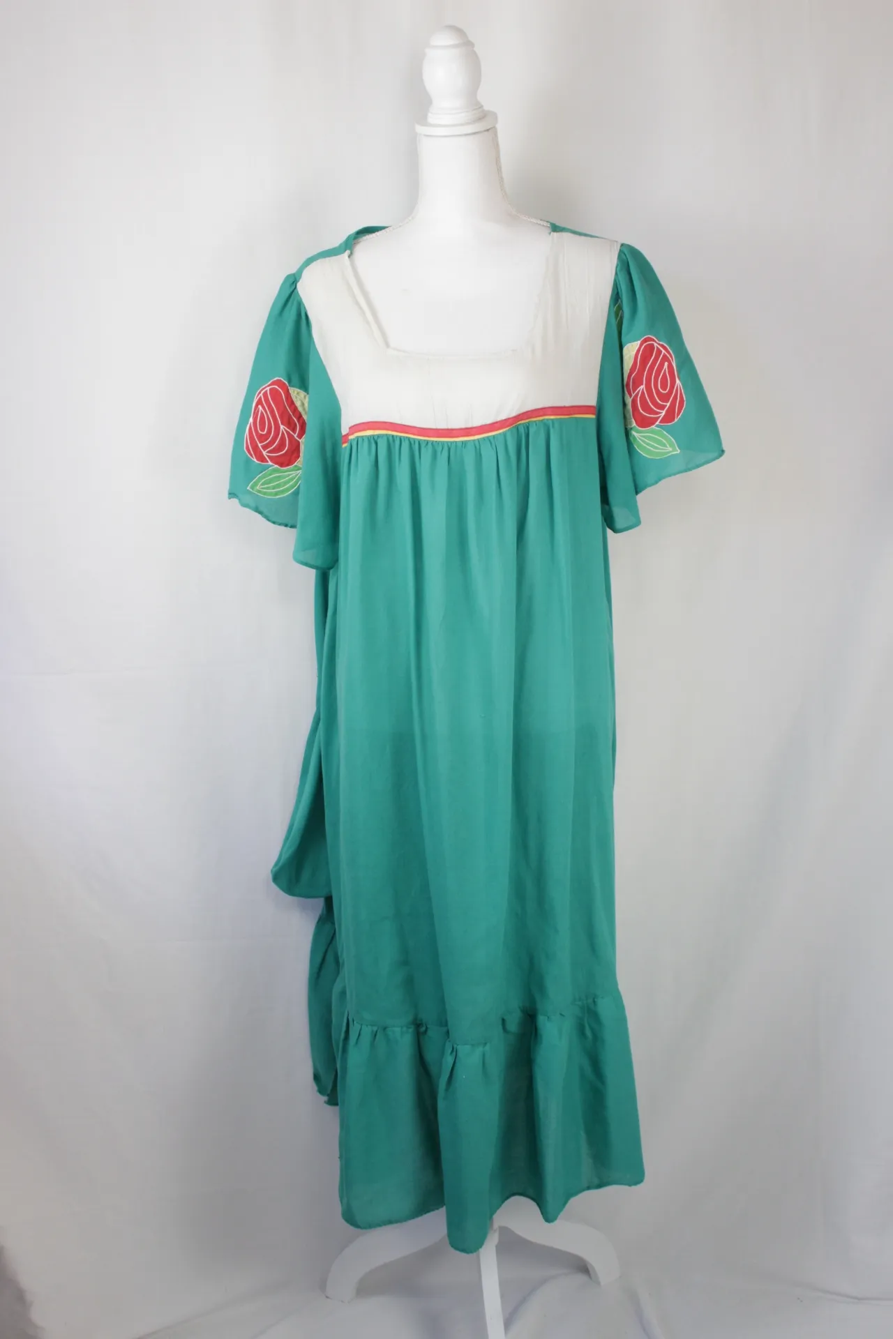 Turquoise Dress - square neckline ()