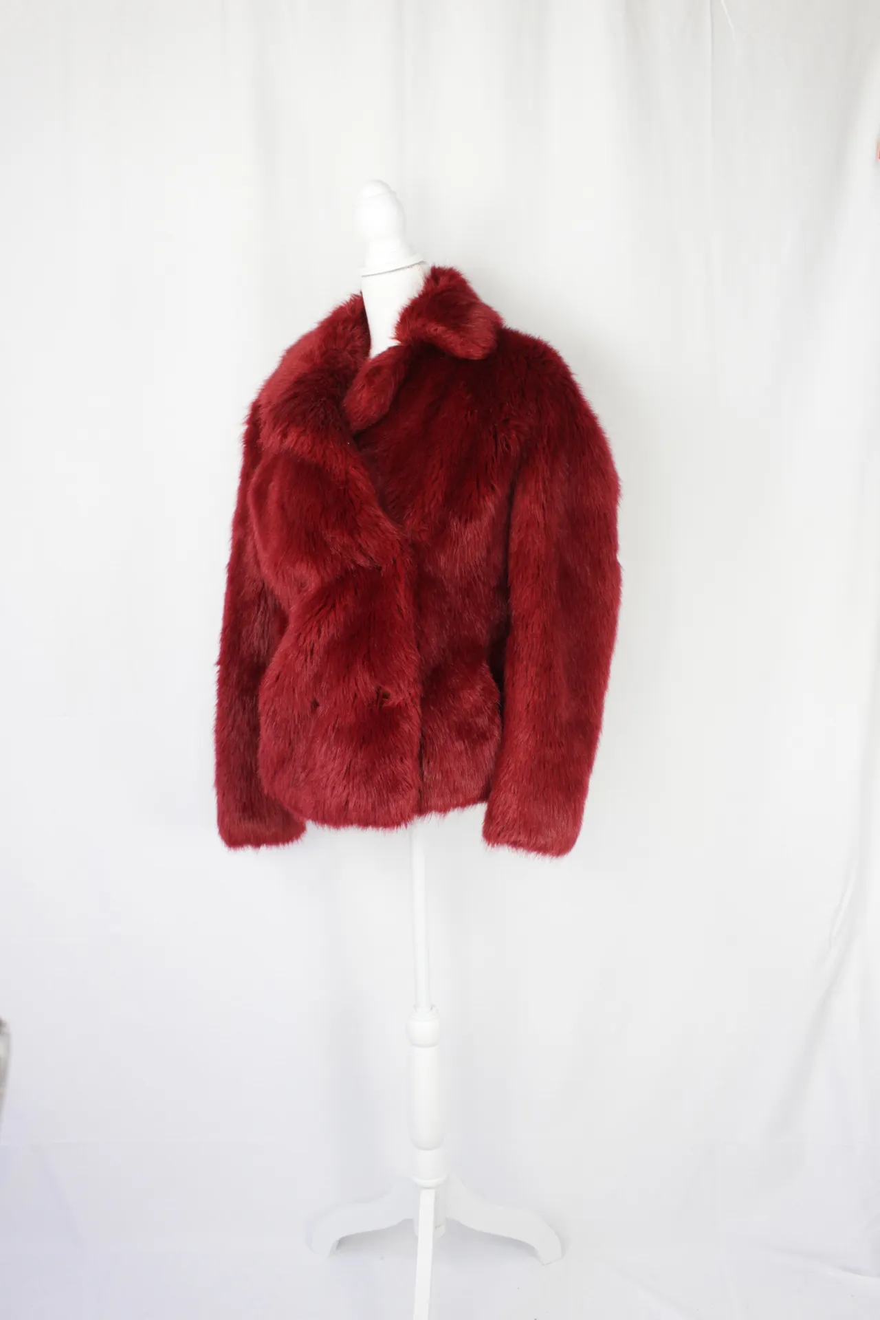Red Jacket - Faux Fur Coat (medium)