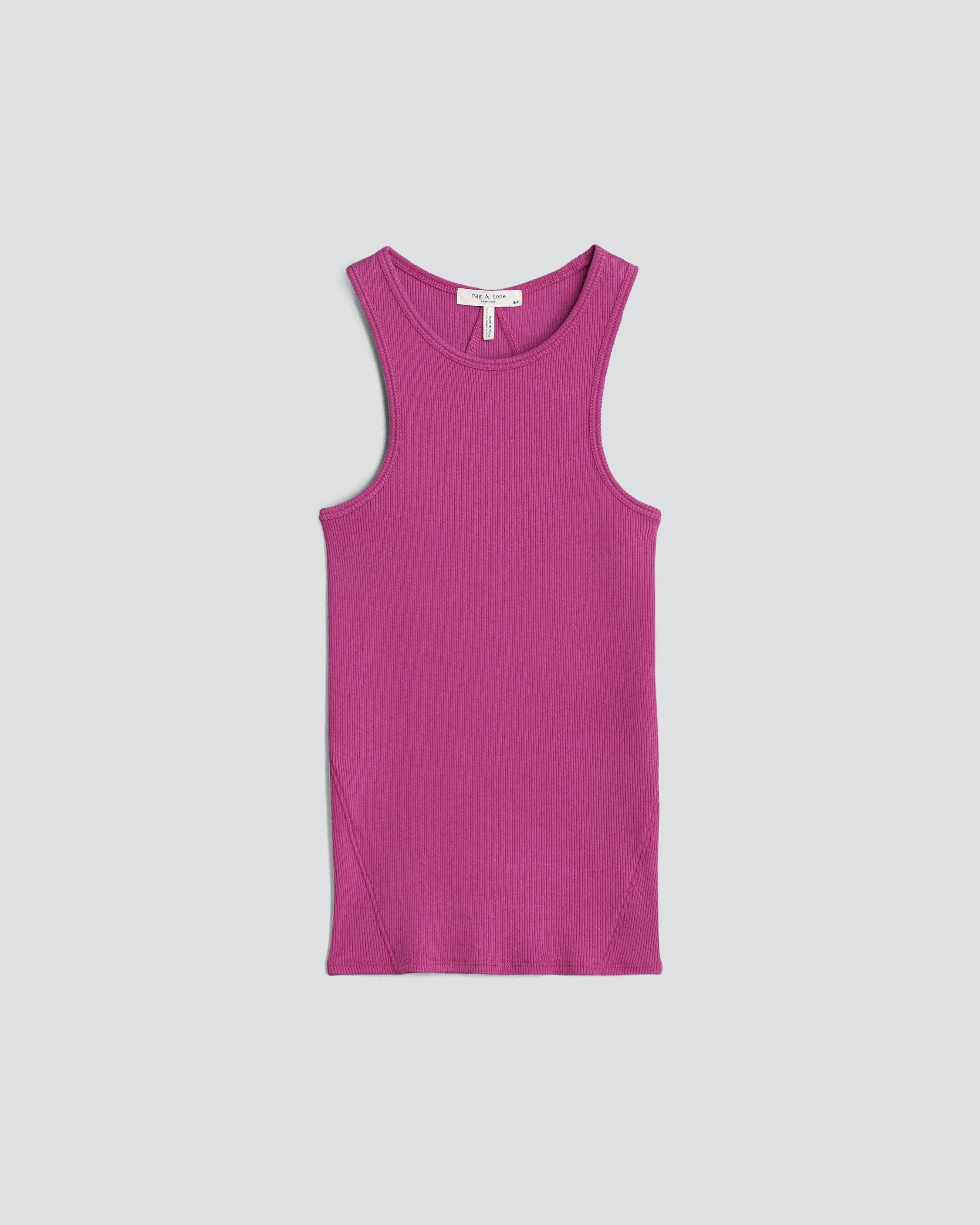 Rag and Bone Knit Tank Top In Fuchsia 