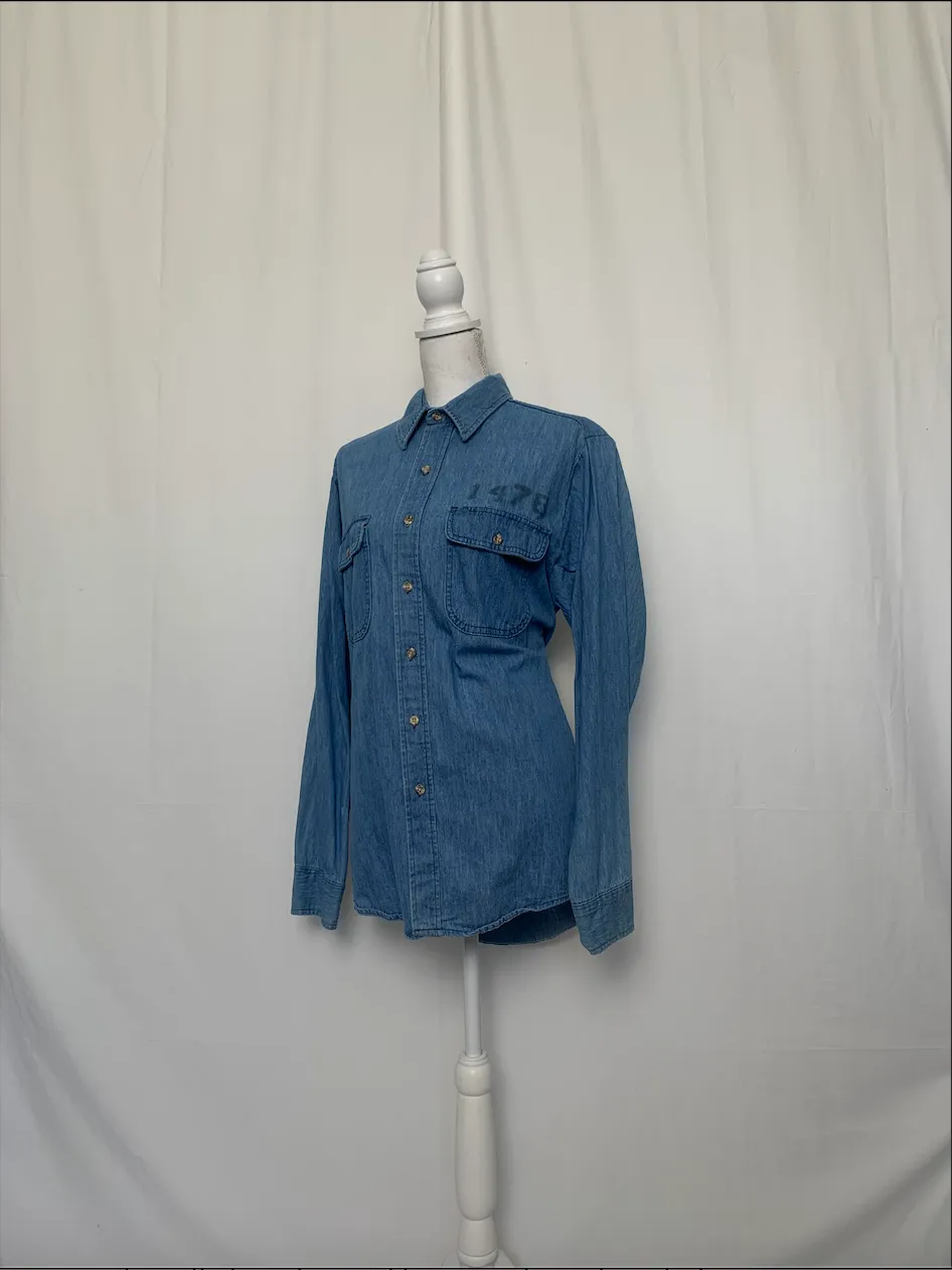 Blue Denim "U.S. Penitentiary Alcatraz" "1476" Shirt - Roebucks (Medium)