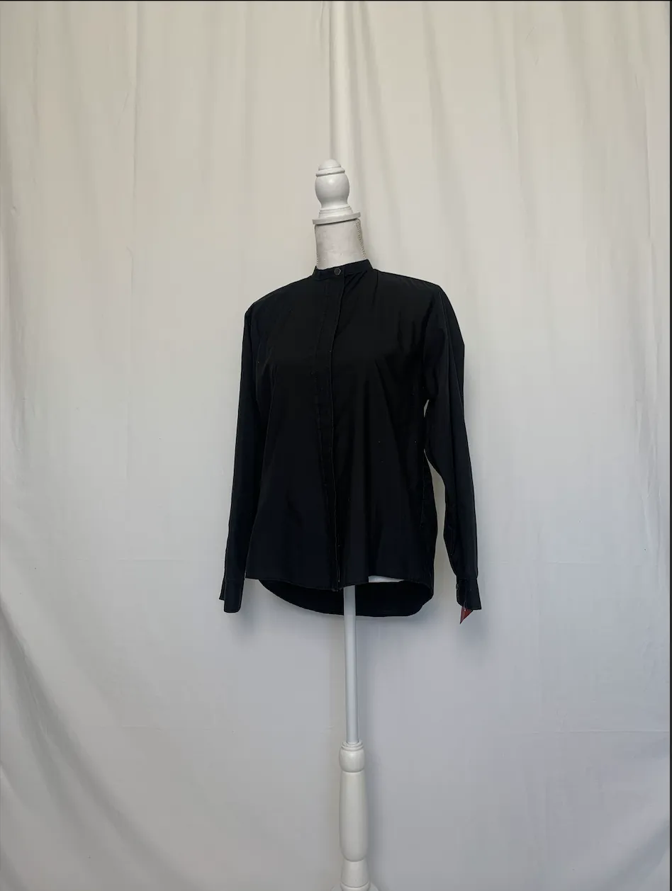 Black Band Collar Shirt - CM Almy ( )