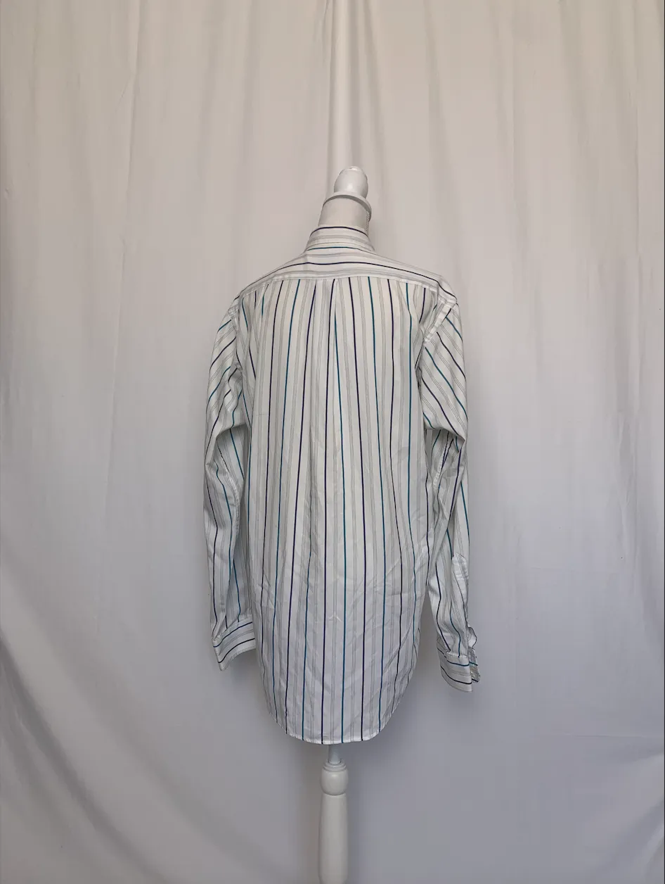 Blue and White Striped Shirt - Arrow Fairfield ( )