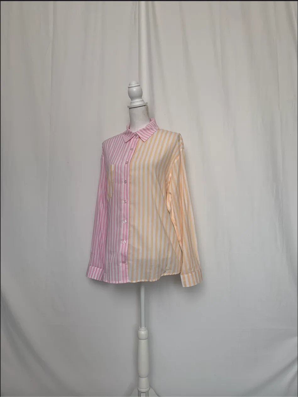 Pink and Orange Striped Shirt - Wild Fable (Small)