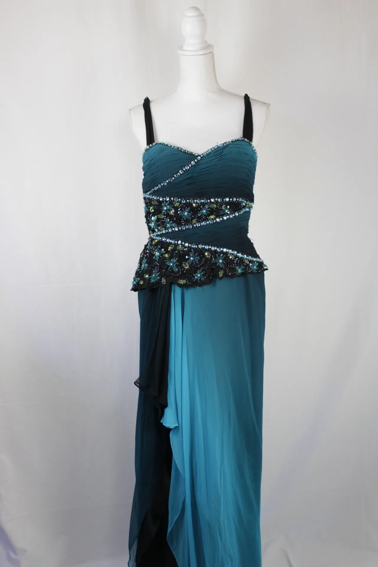 Blue and Black Dress - Sequin Bodice (x-small)