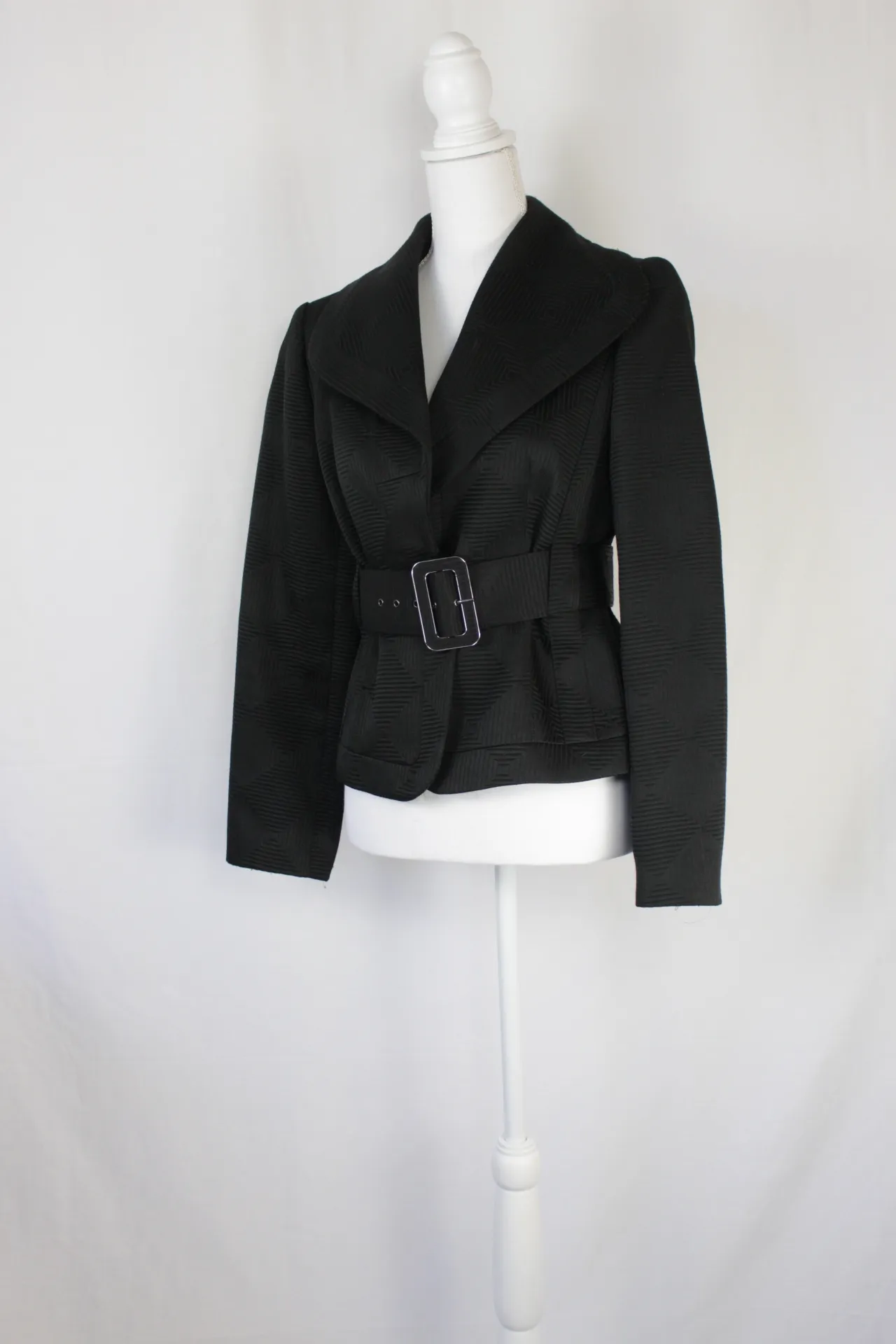 Black Jacket - Patterned Blazer ()