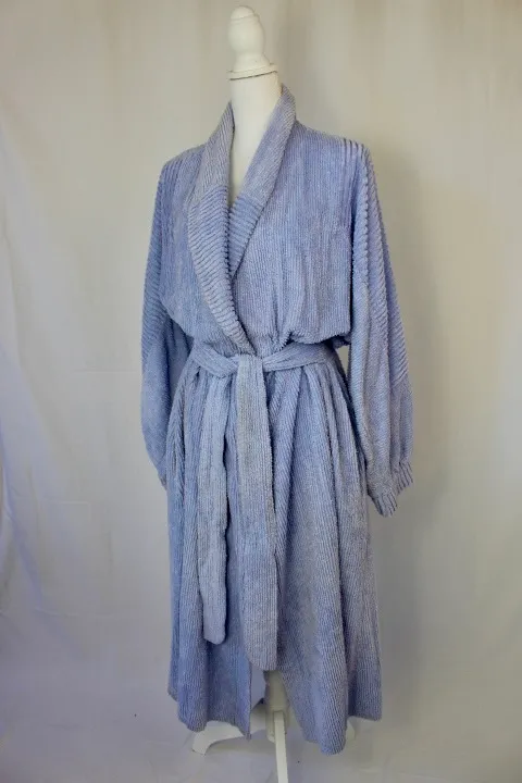 Light Blue Robe - Ribbed Terry Cloth ()