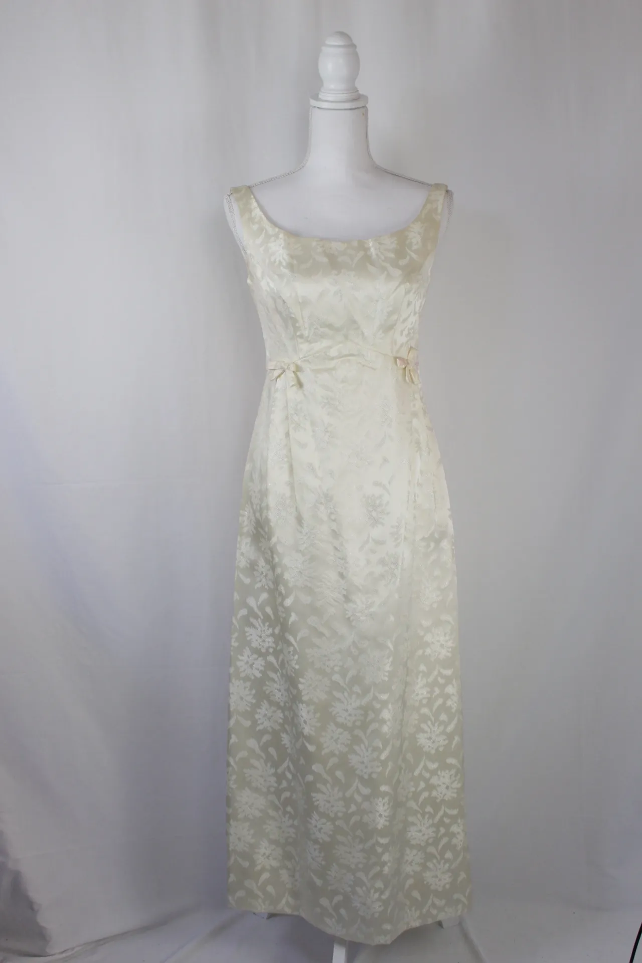 Cream Colored Dress - Floral Design and Pink Coat ()