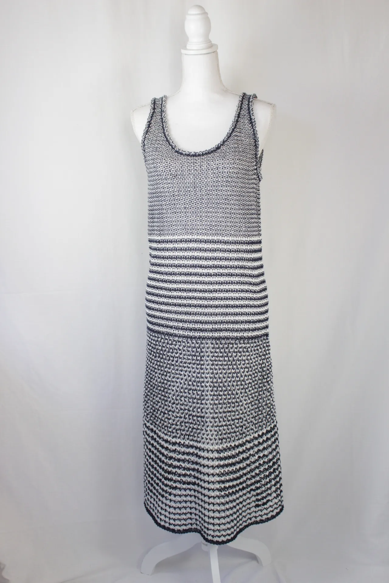 Blue and White Dress - Knit (medium)