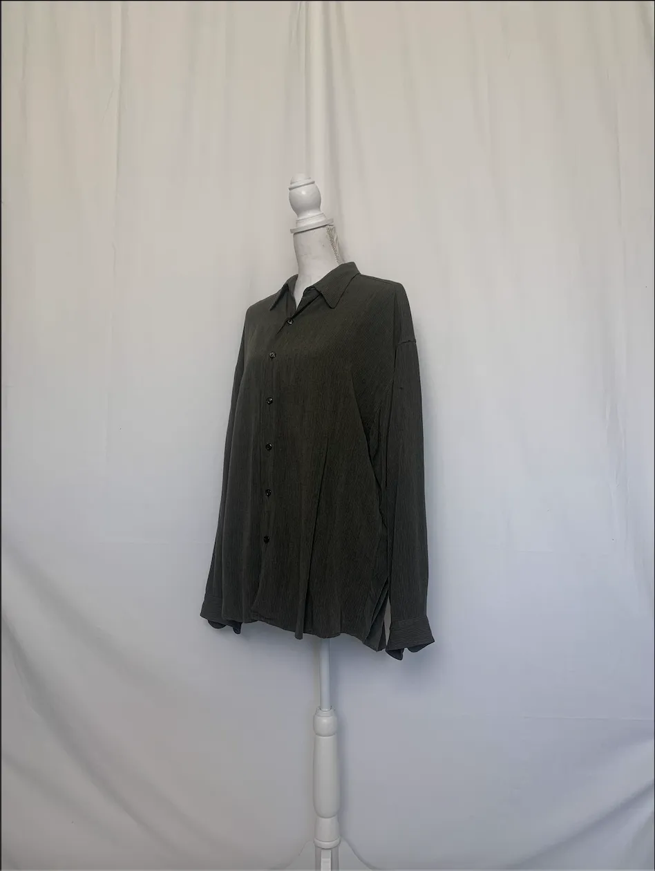 Green Striped Shirt - Le Collezioni Structure (Large)