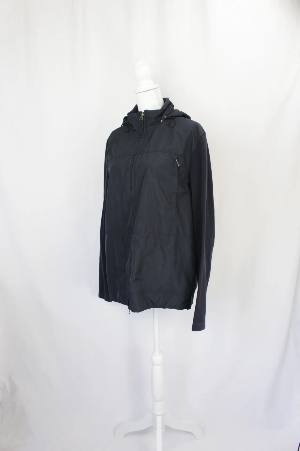 Blue Jacket - Knit Sleeves with Hood (x-large) 