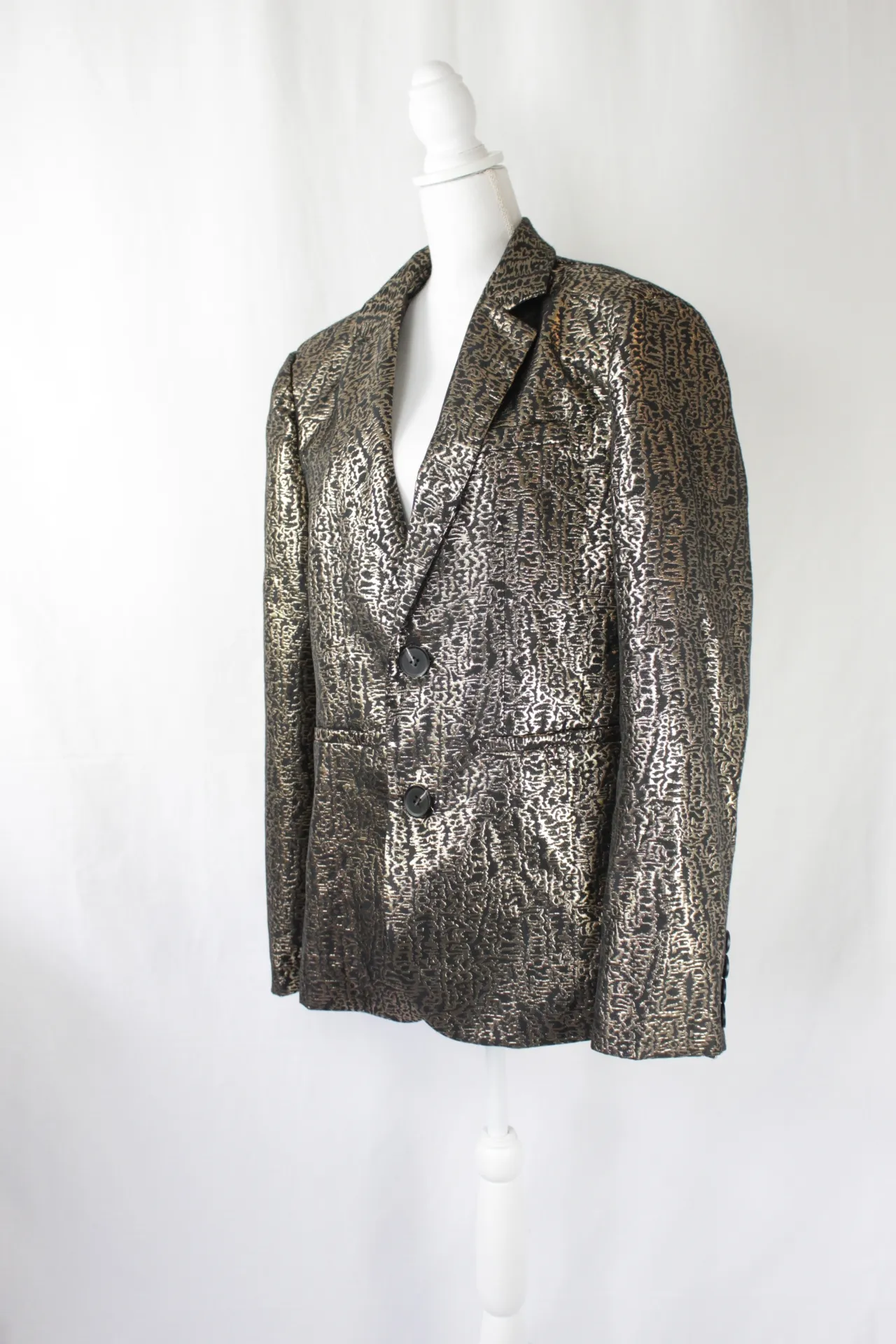 Gold and Black Jacket - Patterned Blazer (x-large)