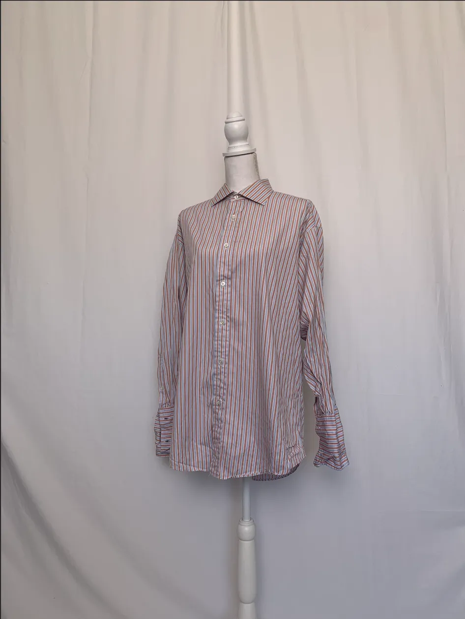 Pink and Blue Striped Shirt - Façonnable ( )