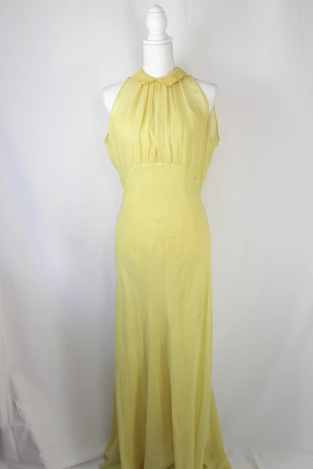 Yellow Dress - Sheer, Sleeveless ()