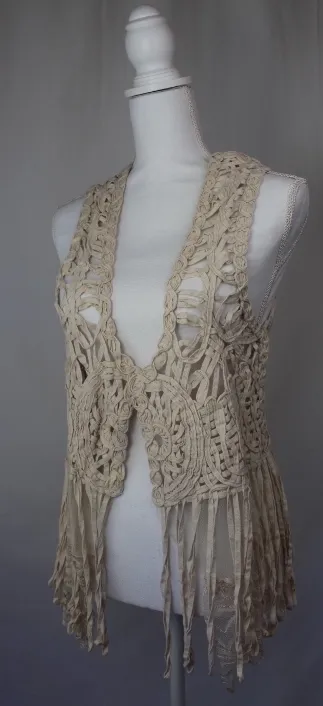 Cream Colored Vest - Thick Threaded ()