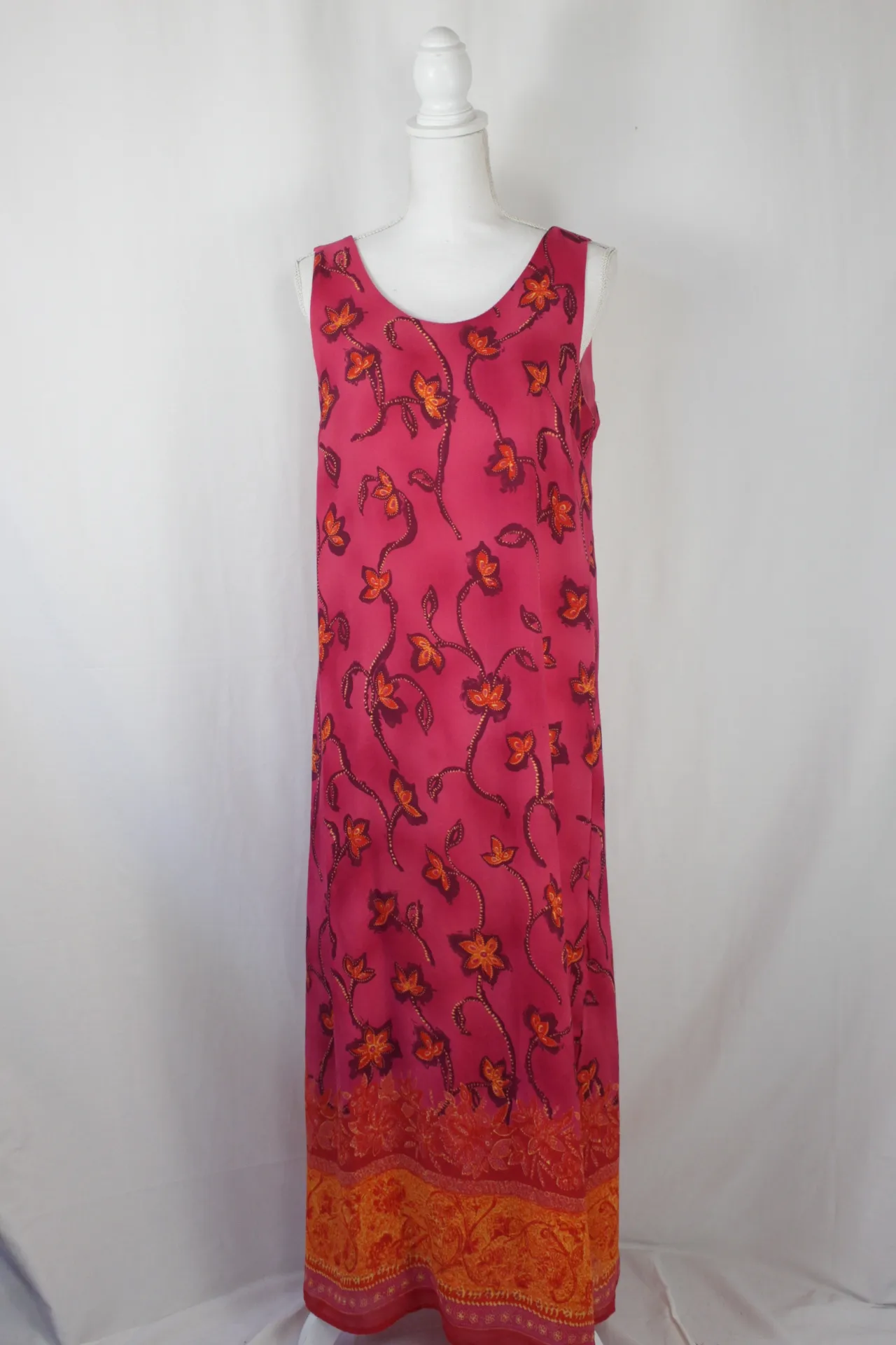 Pink and Orange Dress - Floral (medium)
