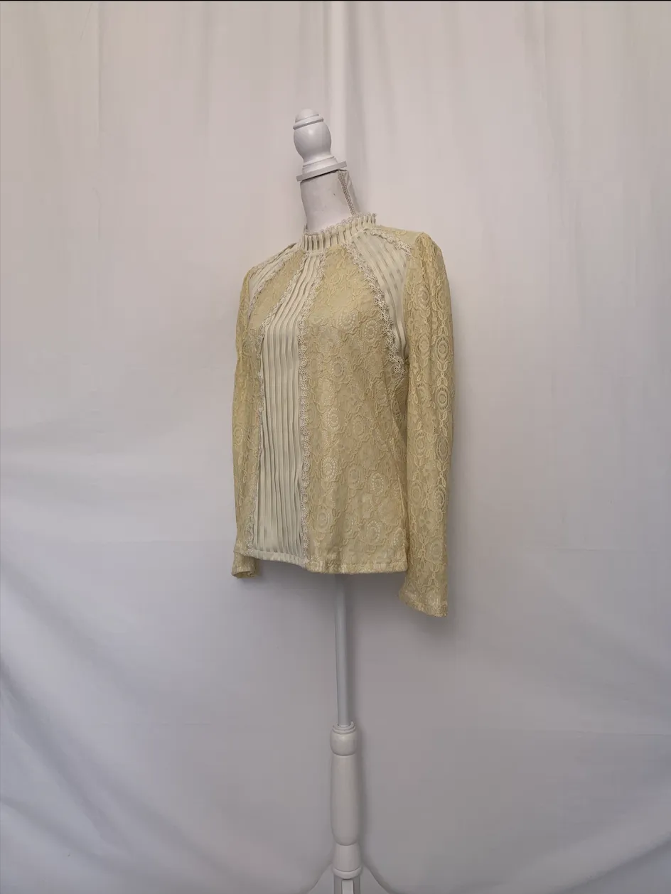 Yellow Patterned Period Top - Fashion & Best (Extra Extra Large)