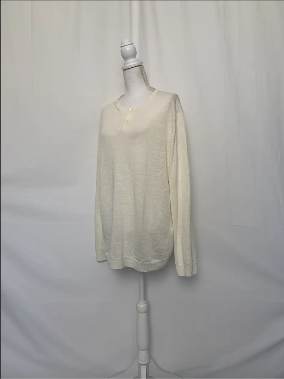 White Henley Shirt - Mr. Porter (Large)