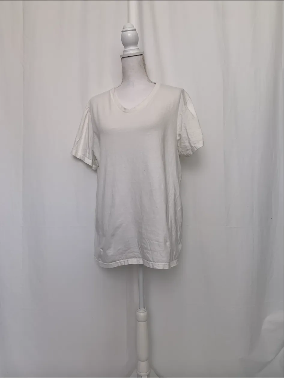 White V-Neck T-Shirt - Goodfellow & Co (Large)