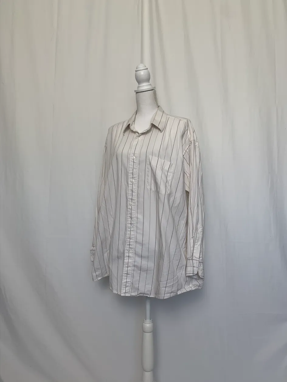 Red and White Striped Shirt - Damon (Large)