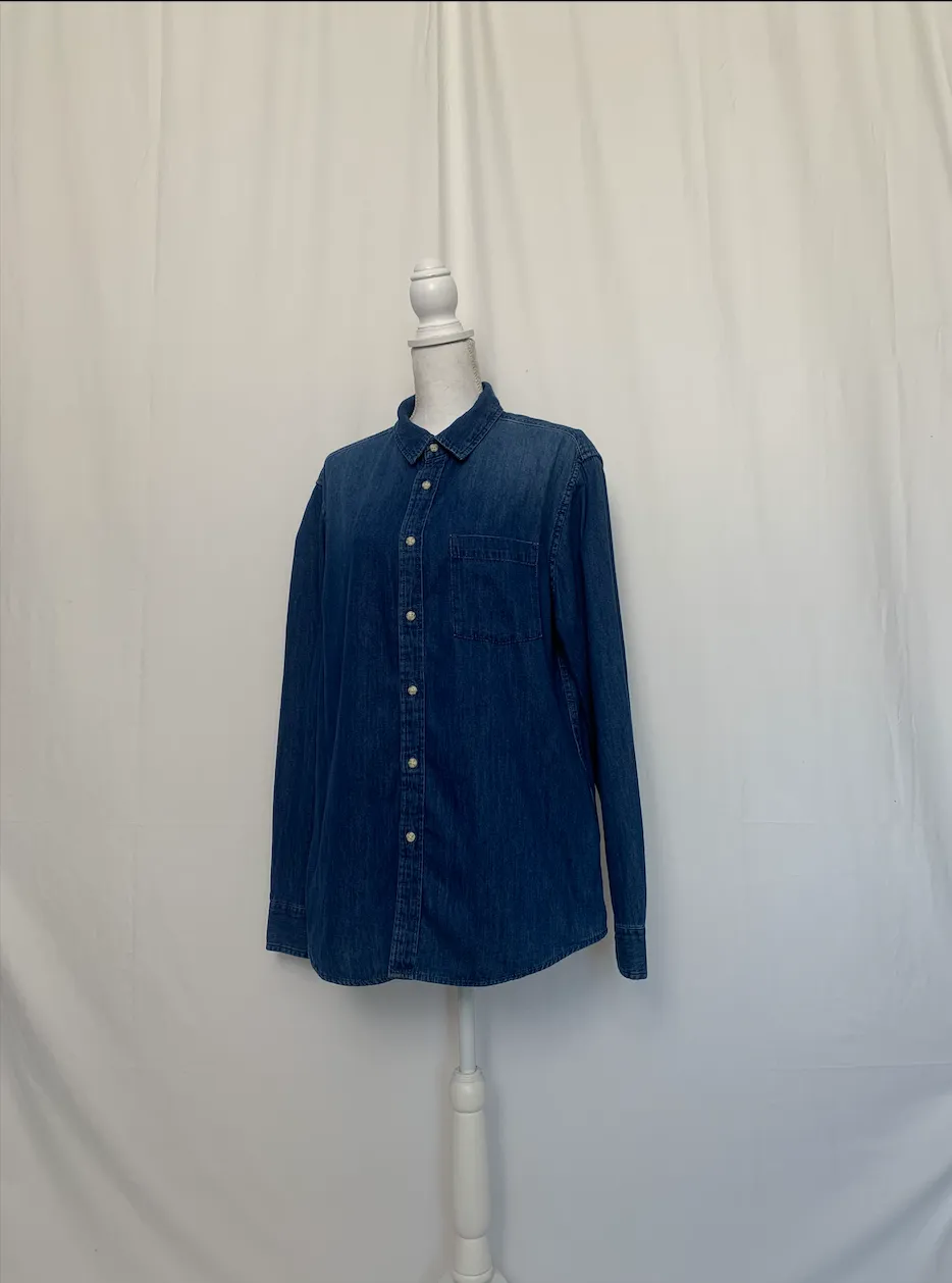 Blue Denim Shirt - Goodfellow & Co (Large)