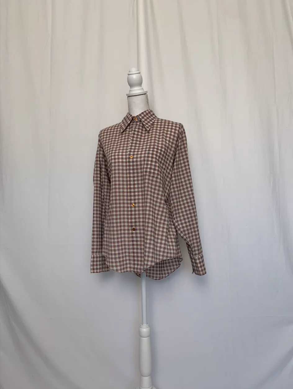 Orange and Blue Plaid Shirt - Jonathan Hill ( )