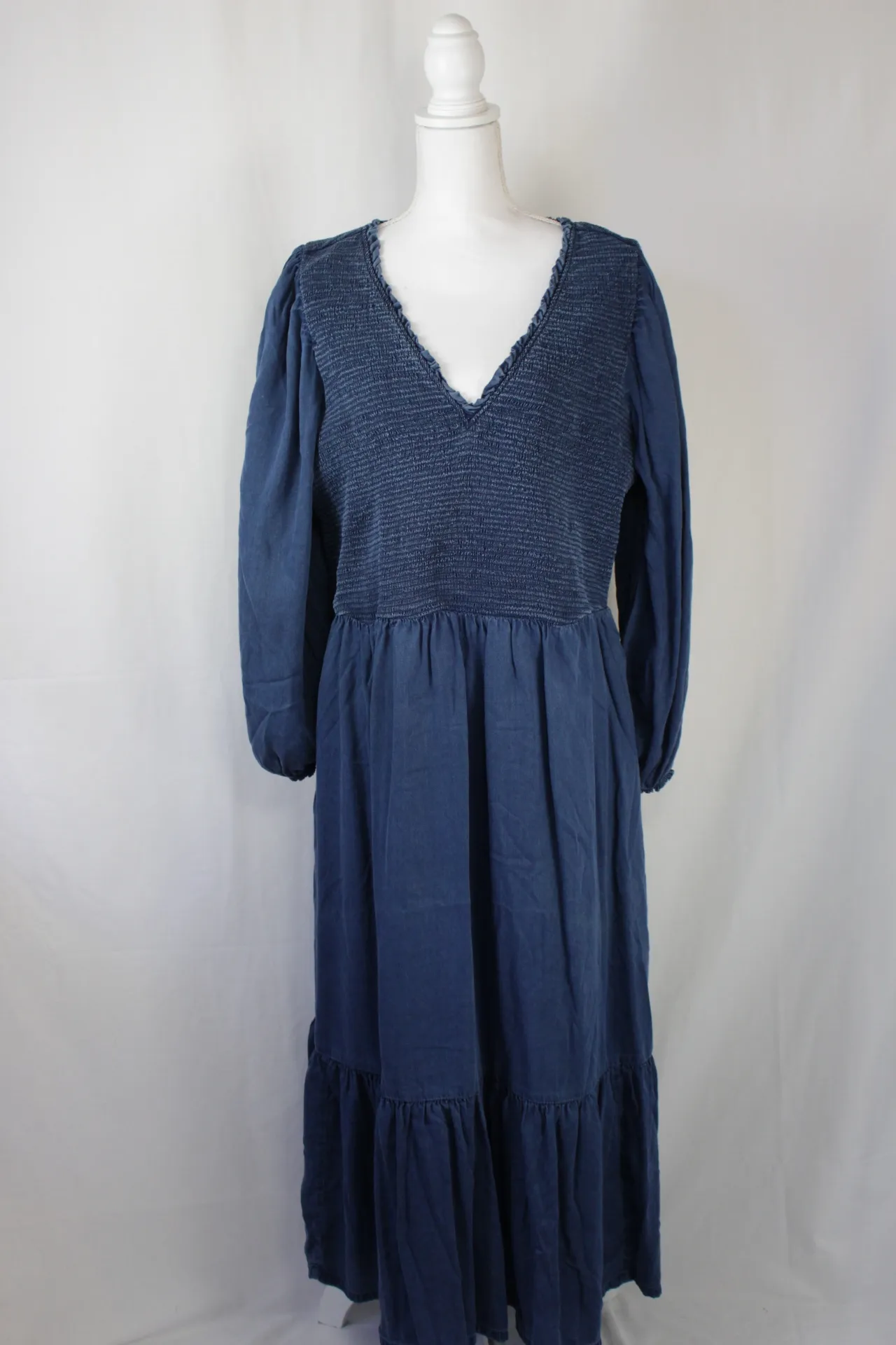Blue Dress- V-Neck Denim (2x)