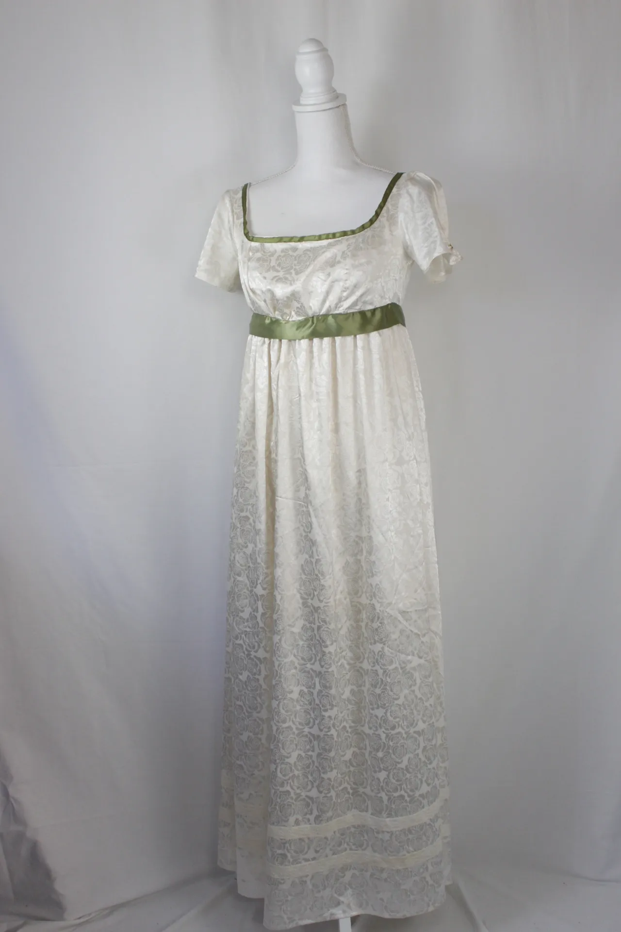 Off White Dress - Floral (small) 