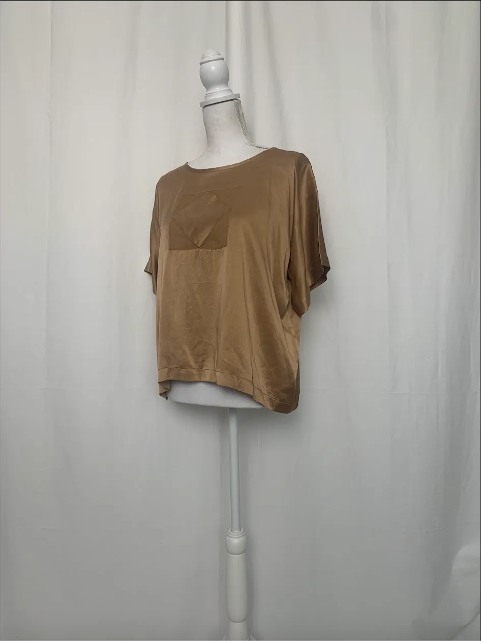 Brown Shirt With Square Design - V. Jane (One Size Fits All)