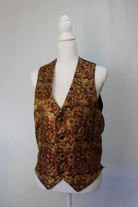 Red and Gold Vest - Funky Print ()