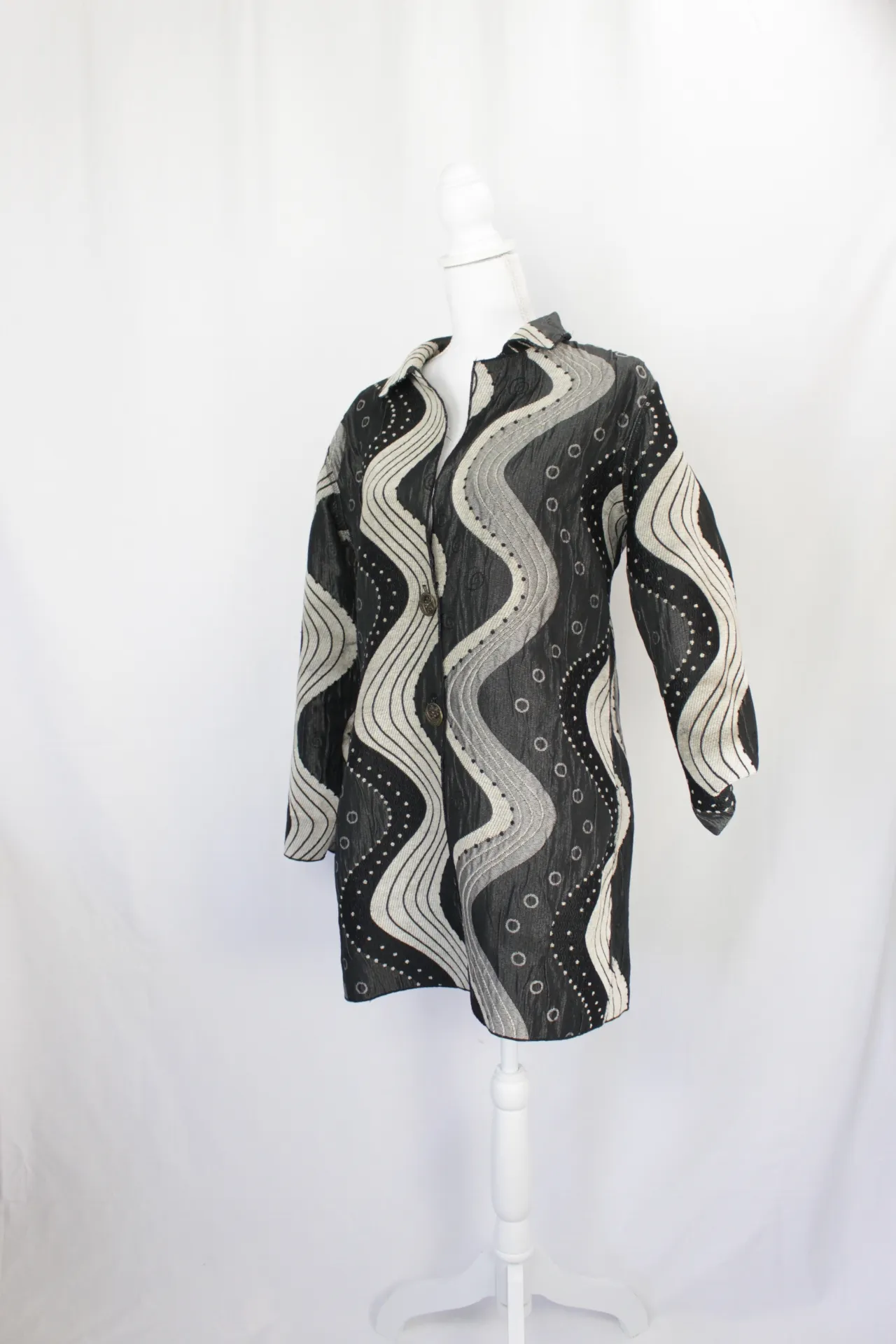 Black and White Jacket - Swirly Pattern ()