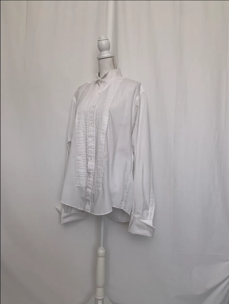 French Cuffed Tuxedo Shirt With Wing Tip Collar - Joseph & Feiss ( )