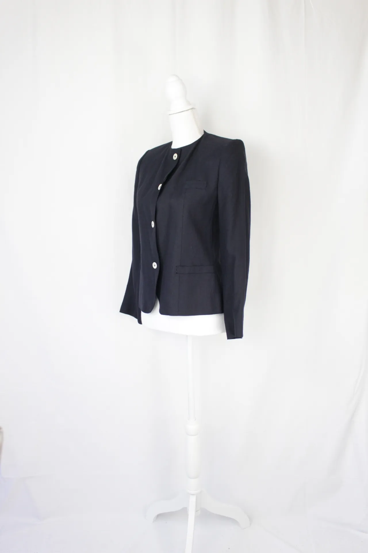 Blue Jacket - Collarless (medium)