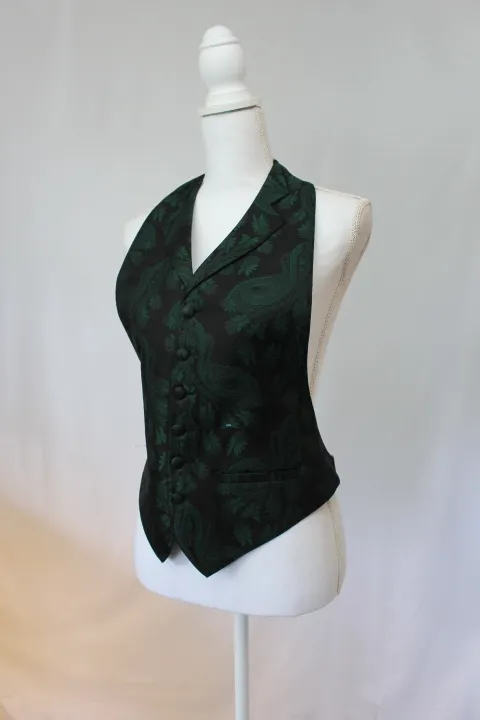 Black and Green Vest - Paisley ()
