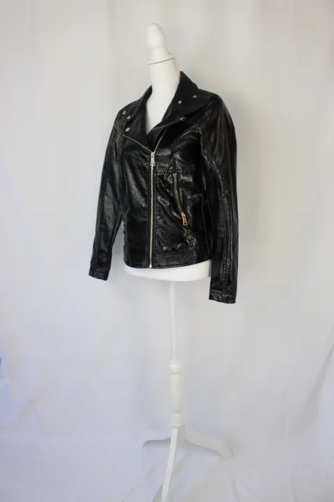 Black Jacket - Faux Alligator Leather, Biker (x-small)