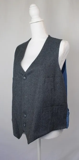 Grey Striped Vest - Wool ()