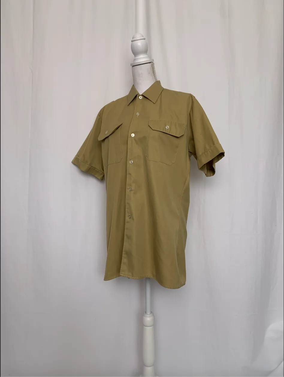 Beige Short Sleeve Shirt ( )